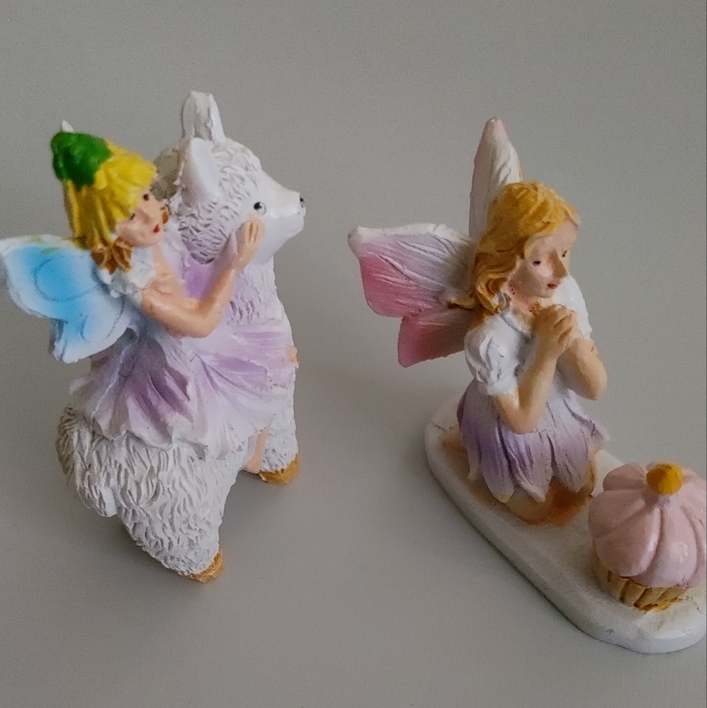 Garden Fairy Mini Figures Lot of 2